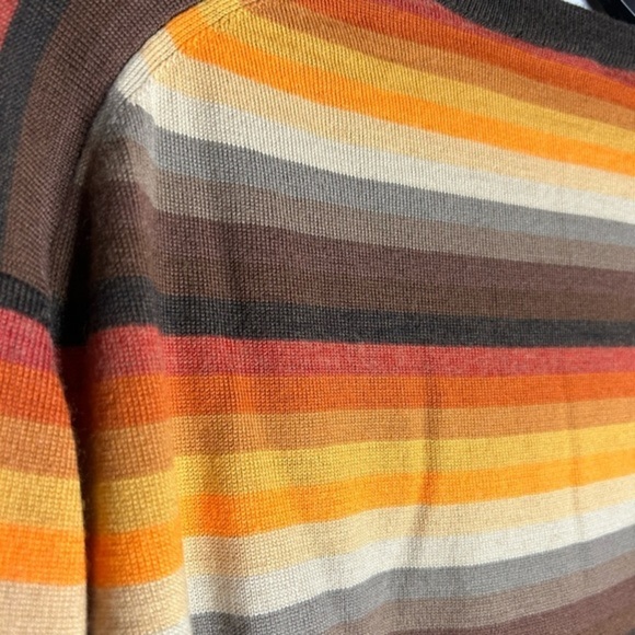 San & Fa Sweaters | Striped Fall Colors Wool Acrylic Blend Size Large - Picture 5 of 6